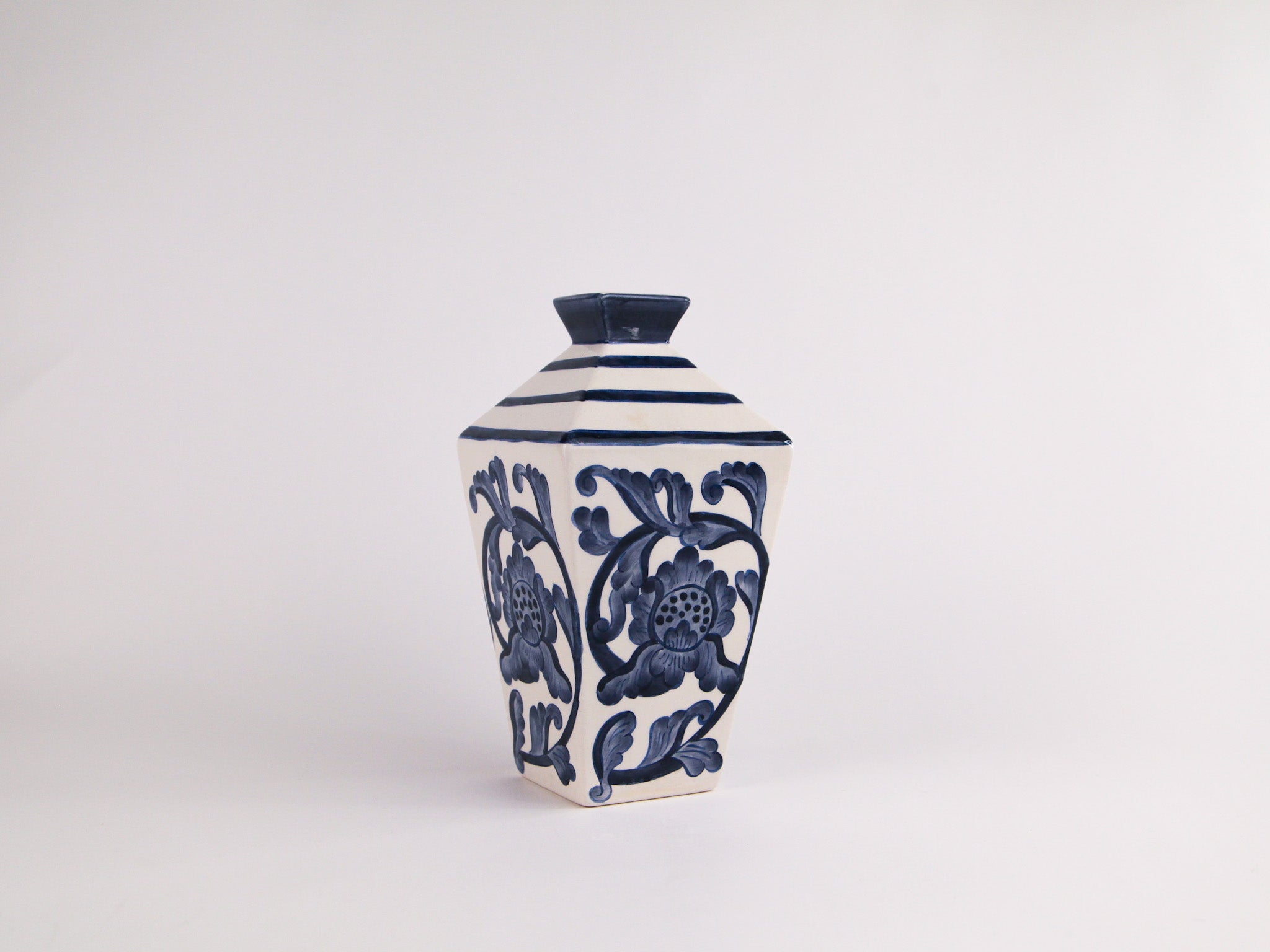 Handmade Ceramic Square Vase - 10" | SaleenArt USA