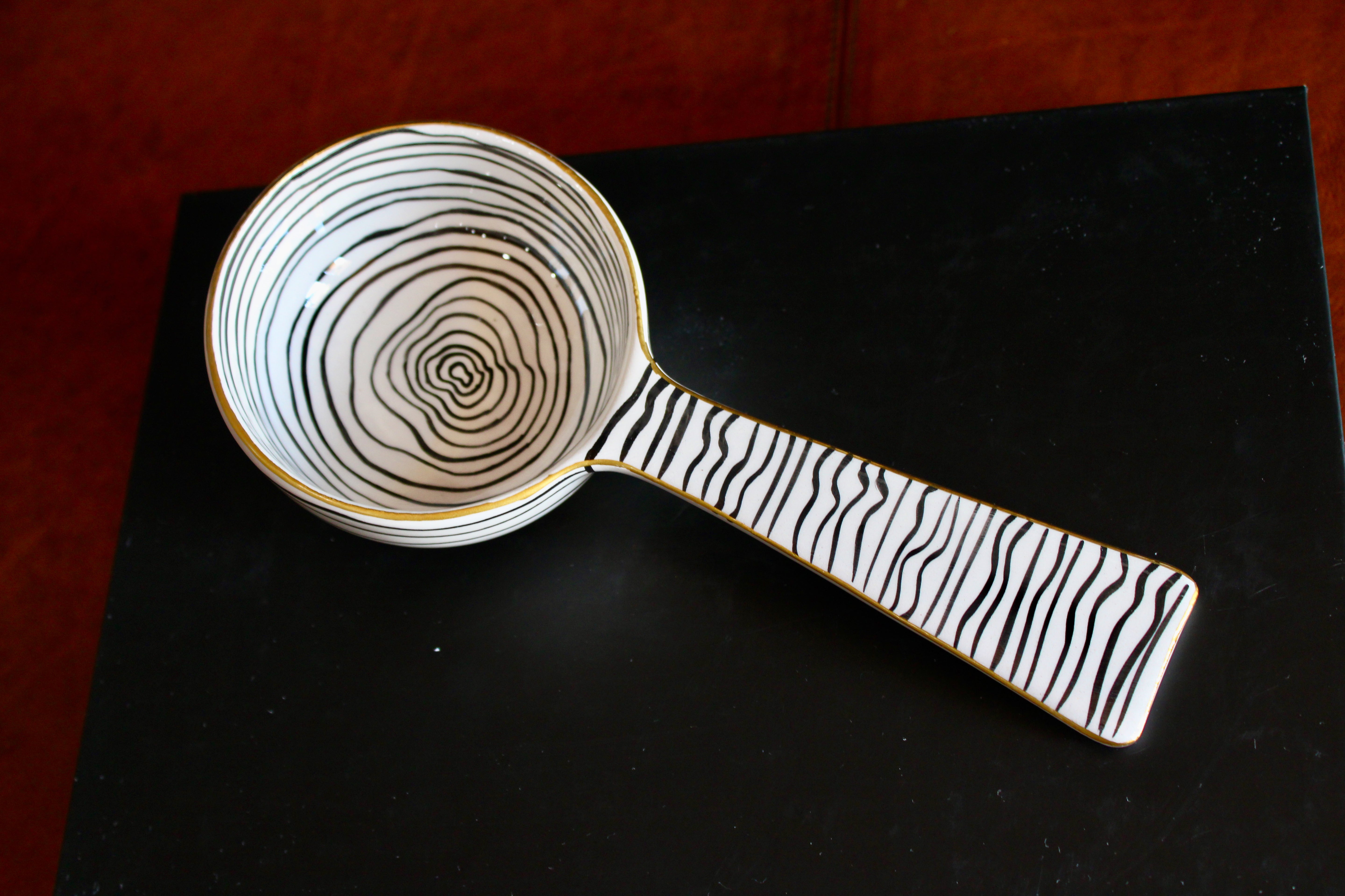 Handmade Ceramic Ladle Shaped Bowl with Handle - 9.5"x4" | SaleenArt USA