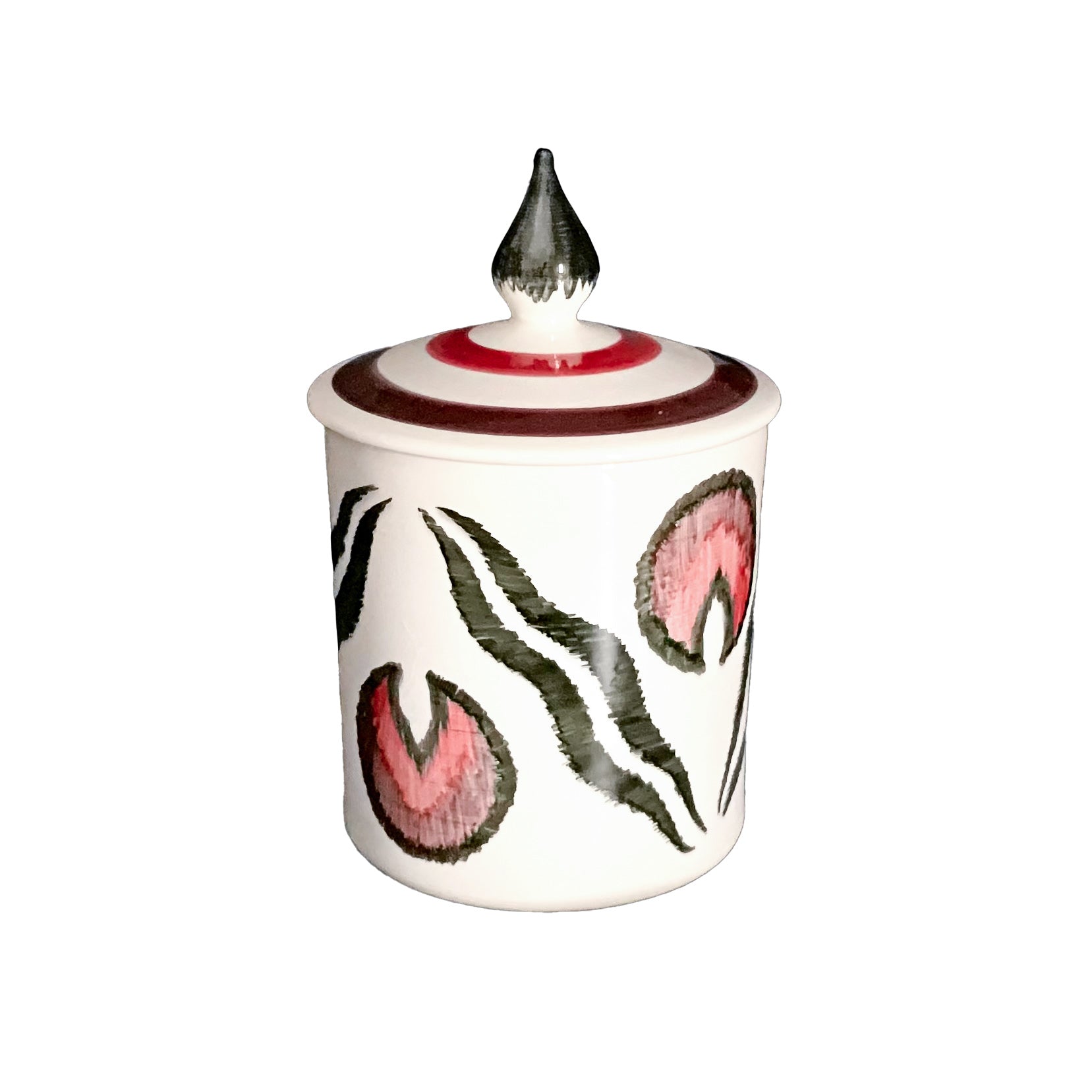 Handmade Ceramic Cylindrical Jar with Lid - 7" | SaleenArt USA