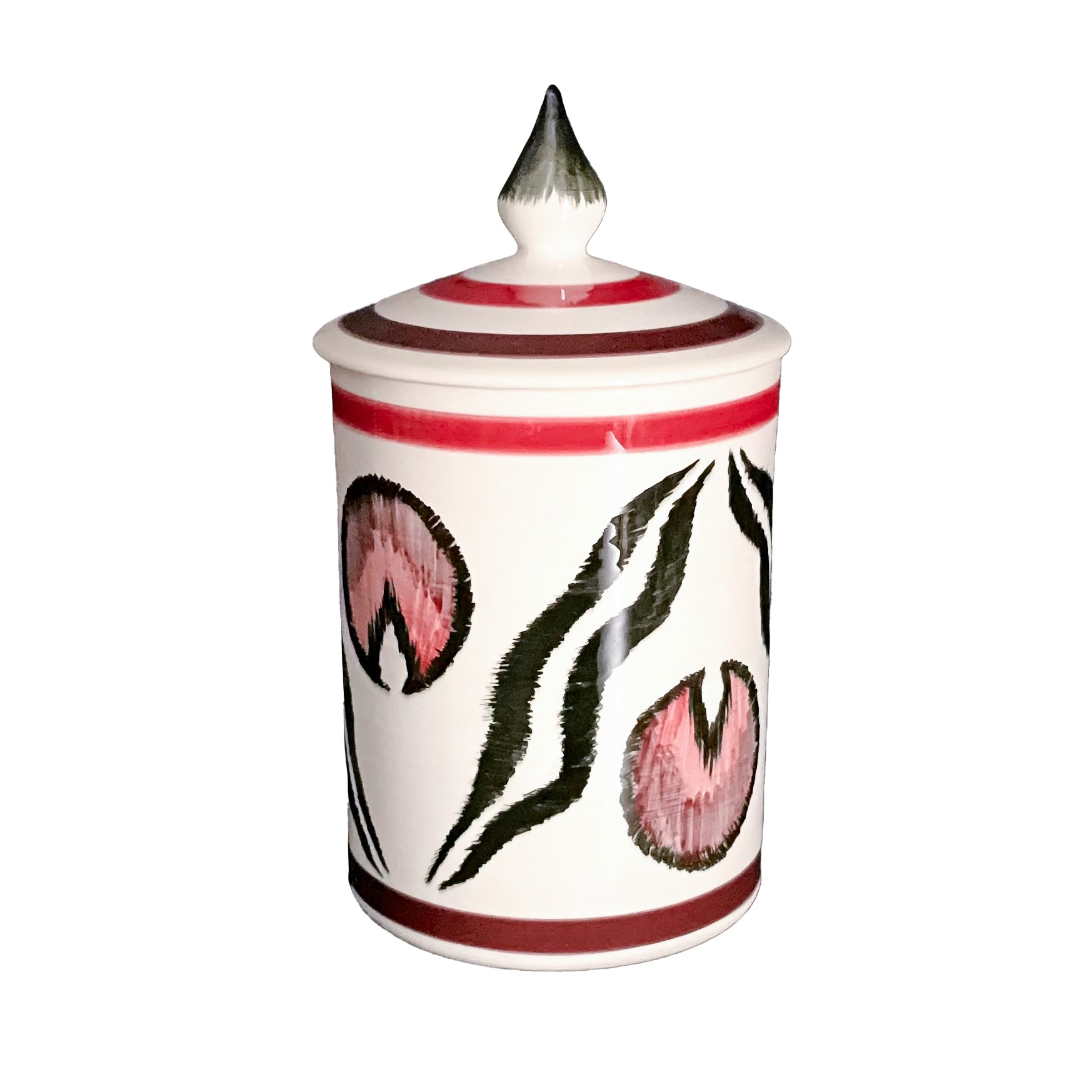 Handmade Ceramic Cylindrical Jar with Lid - 8.5" | SaleenArt USA