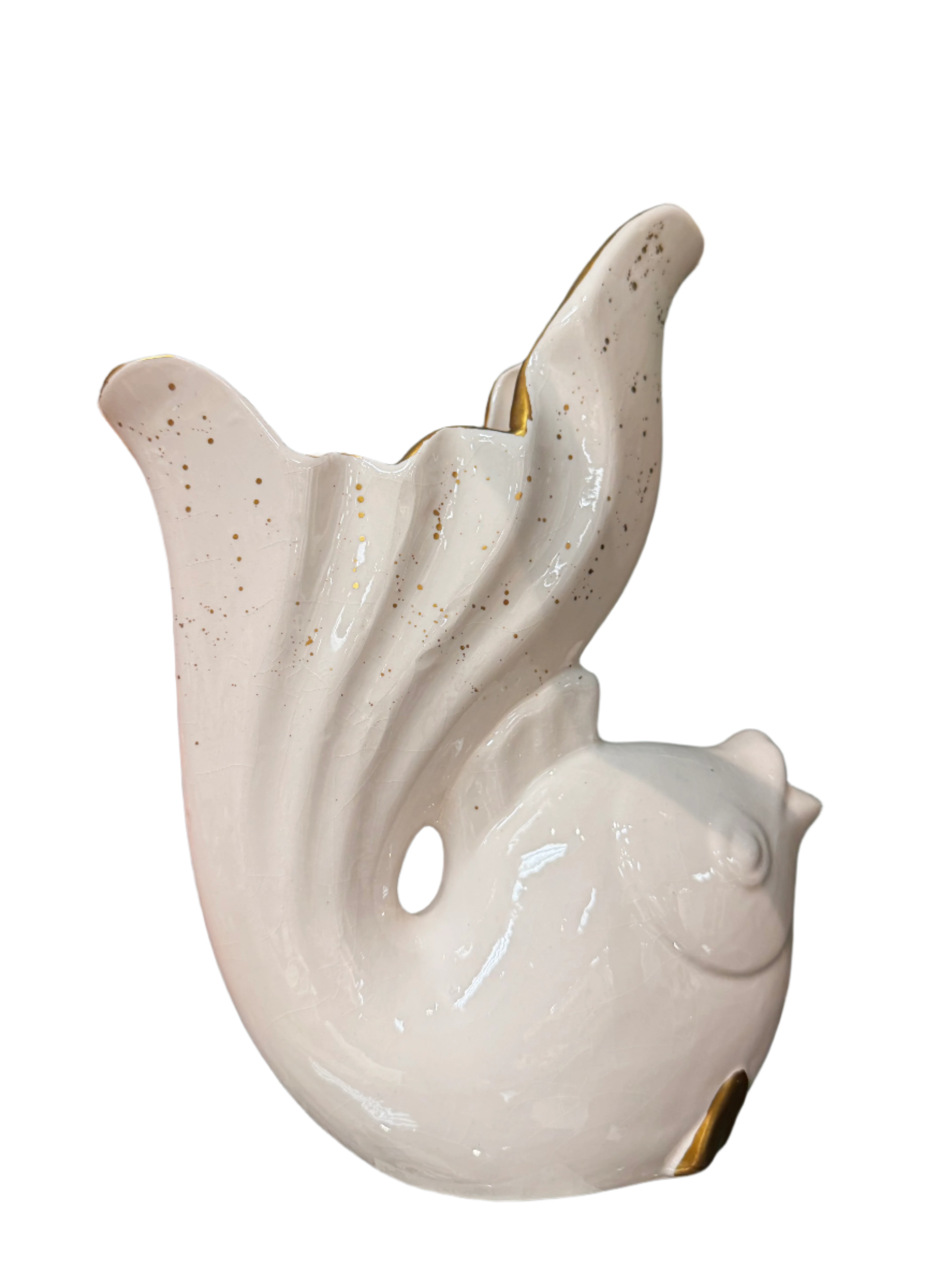 Handmade Ceramic Fish Carafe Vase - 11" | SaleenArt USA