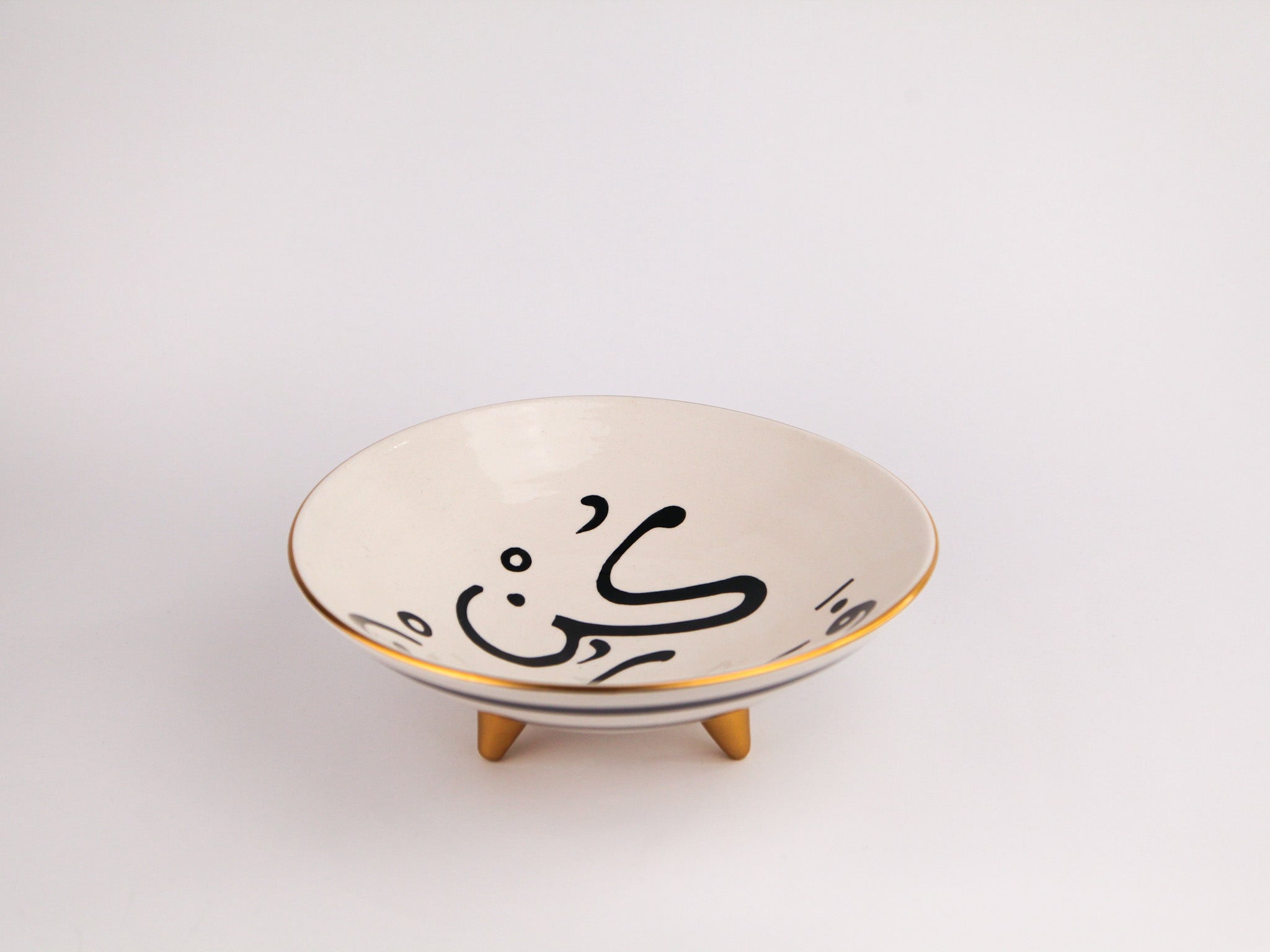 Handmade Ceramic Three Legged Bowl - 12" | SaleenArt USA