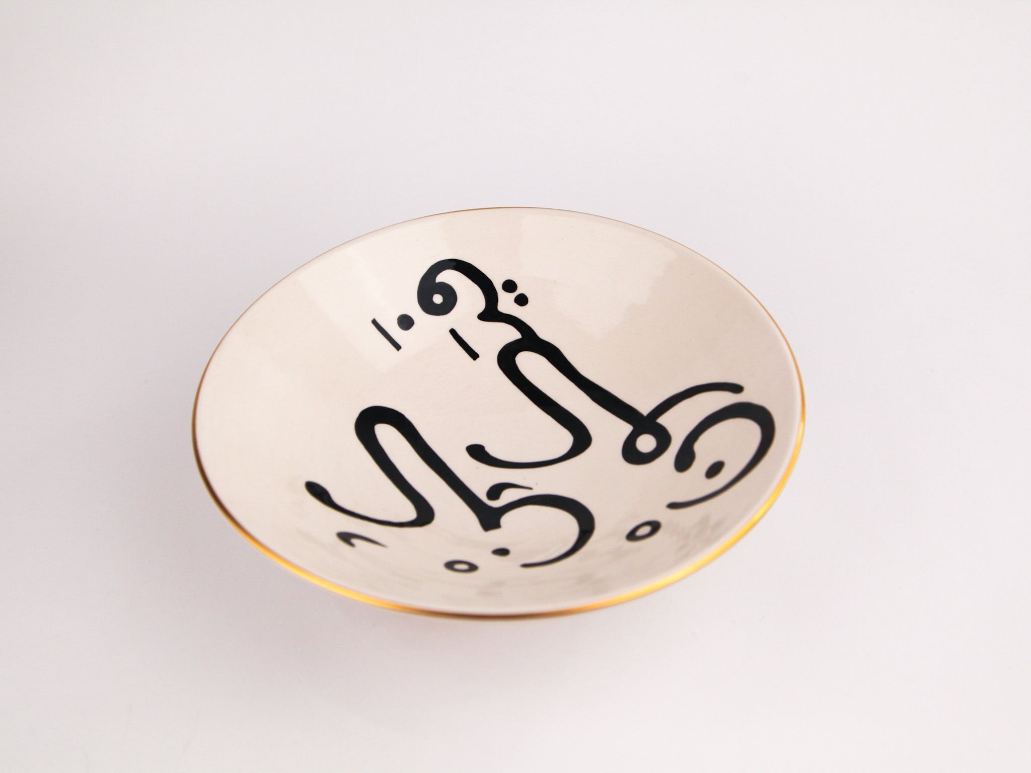 Handmade Ceramic Three Legged Bowl - 12" | SaleenArt USA