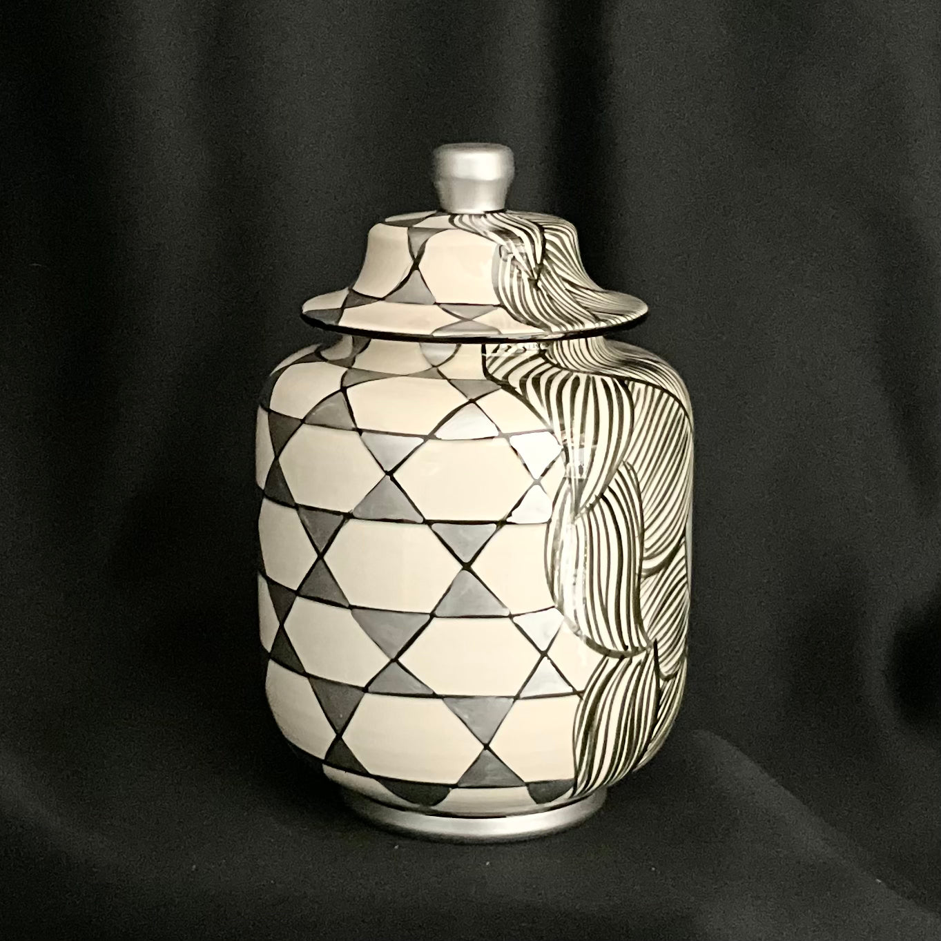 Handmade Ceramic Honey Jar with Lid - 8" | SaleenArt USA