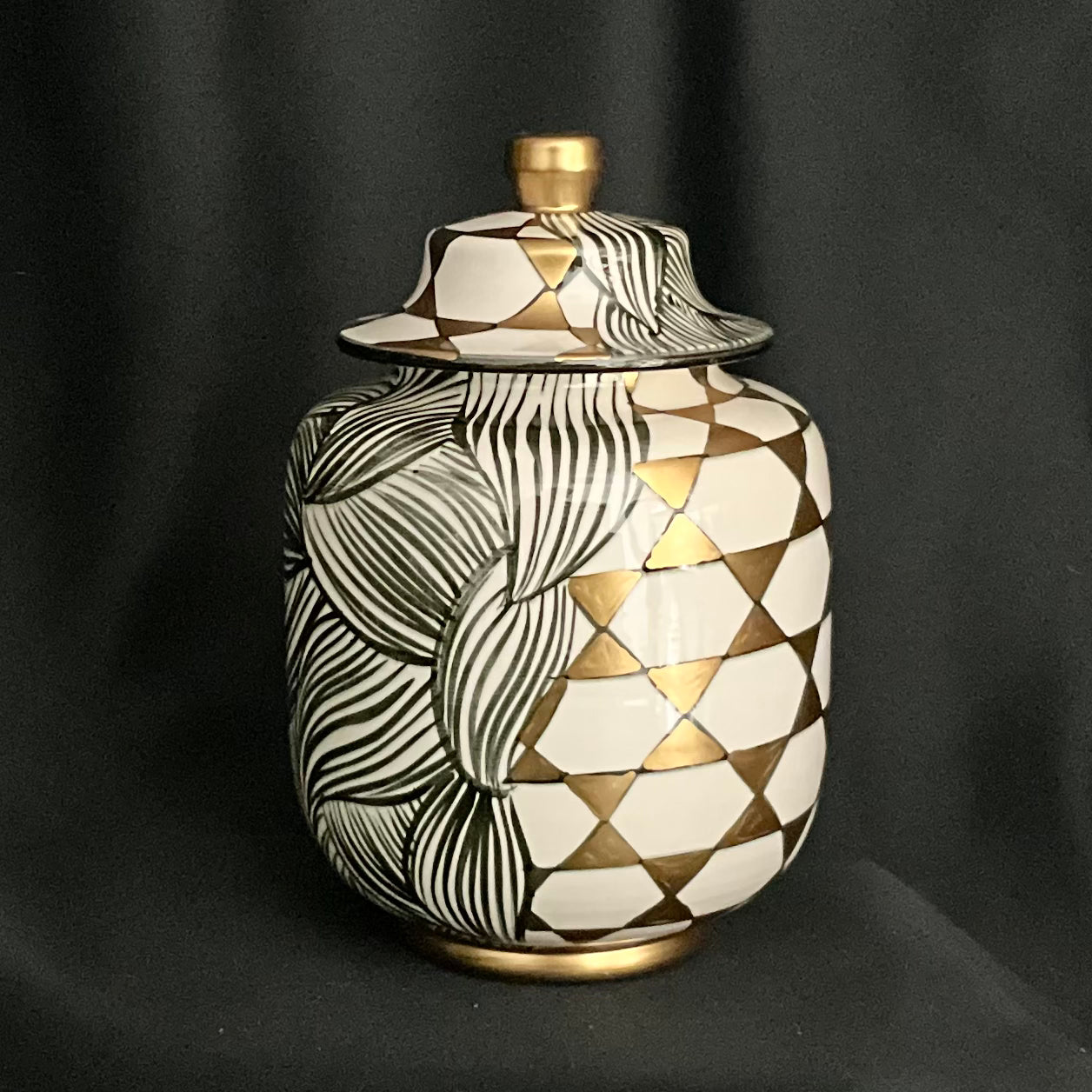 Handmade Ceramic Honey Jar with Lid - 8" | SaleenArt USA