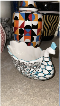 Handmade Ceramic Peacock Bowl Server - 11.5"x6" | SaleenArt USA